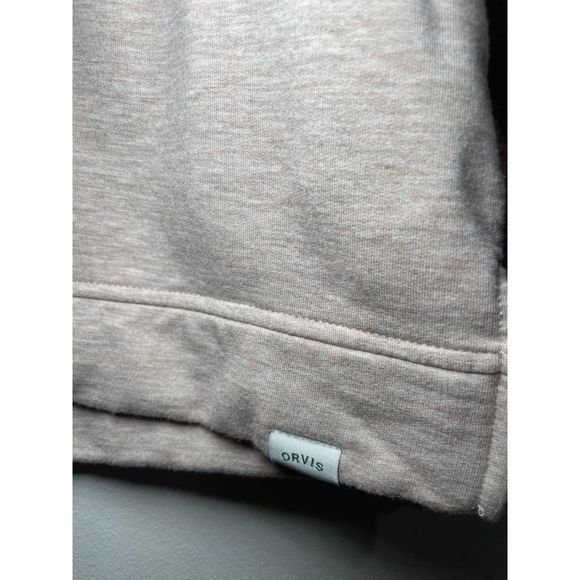 Women's ORVIS V-Neck Sweatshirt Size M - Soft - Color is Taupe / Beige - Picture 2 of 4